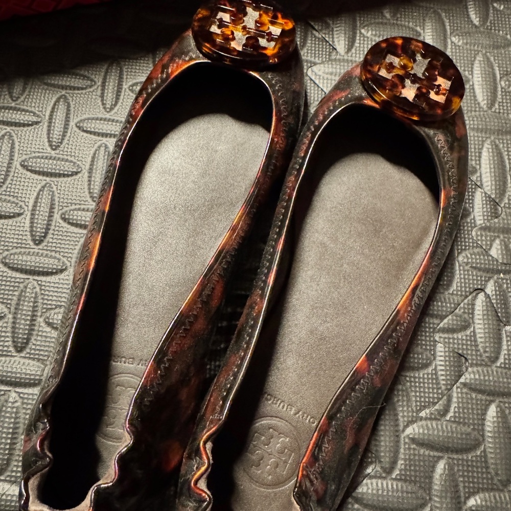 *Vintage* Tory Burch Minnie Ballet Flats (Size 6, Patent Tortoise)